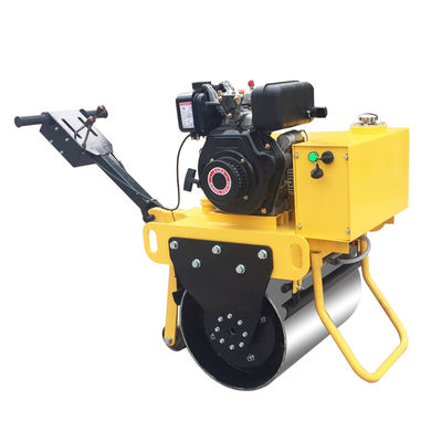 BM30 Πηγαίνετε πίσω 330kg Κίτρινο Μικρό Μονό τύμπανο Δονητικό Asphalt Road Roller